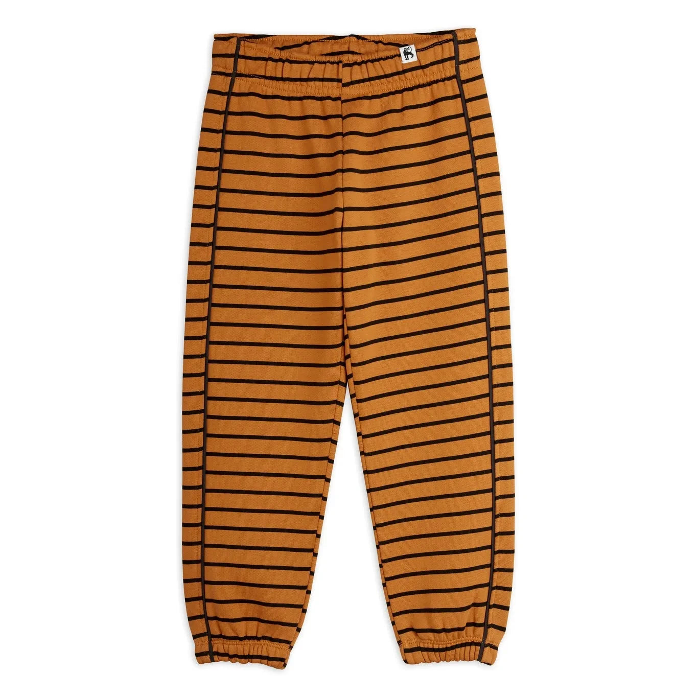 Mini Rodini - Çizgili Organik Pamuk Jogger | Kahverengi