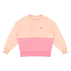 Jenest - Renk Bloklu organik pamuklu sweatshirt | Pembe