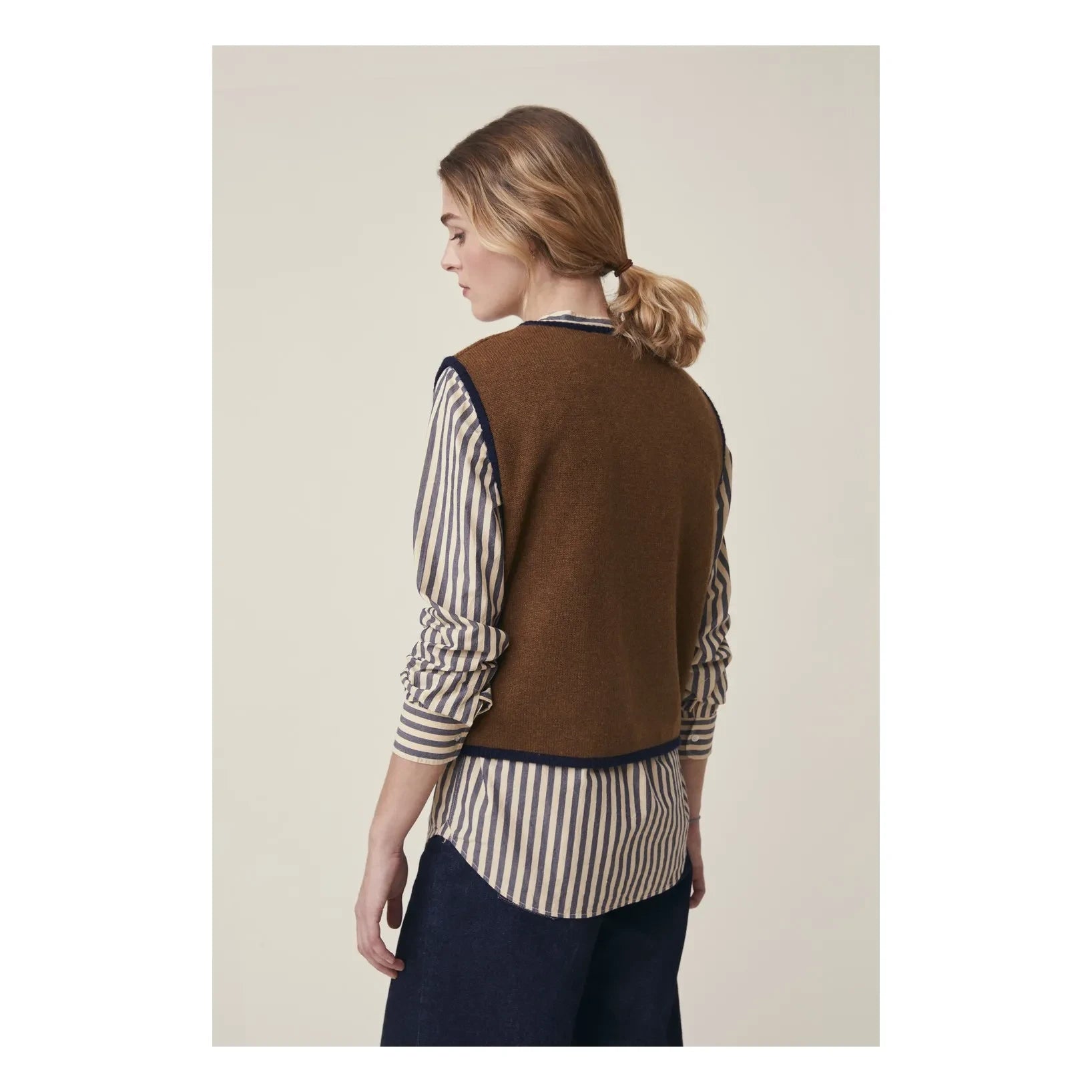 Moismont - Angèle Hırka No. 232, Merinos Yünü | Kahverengi