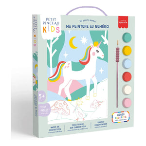 La Petite Épicerie - Çocuklar için numaralı boyama - Licorne et Piou