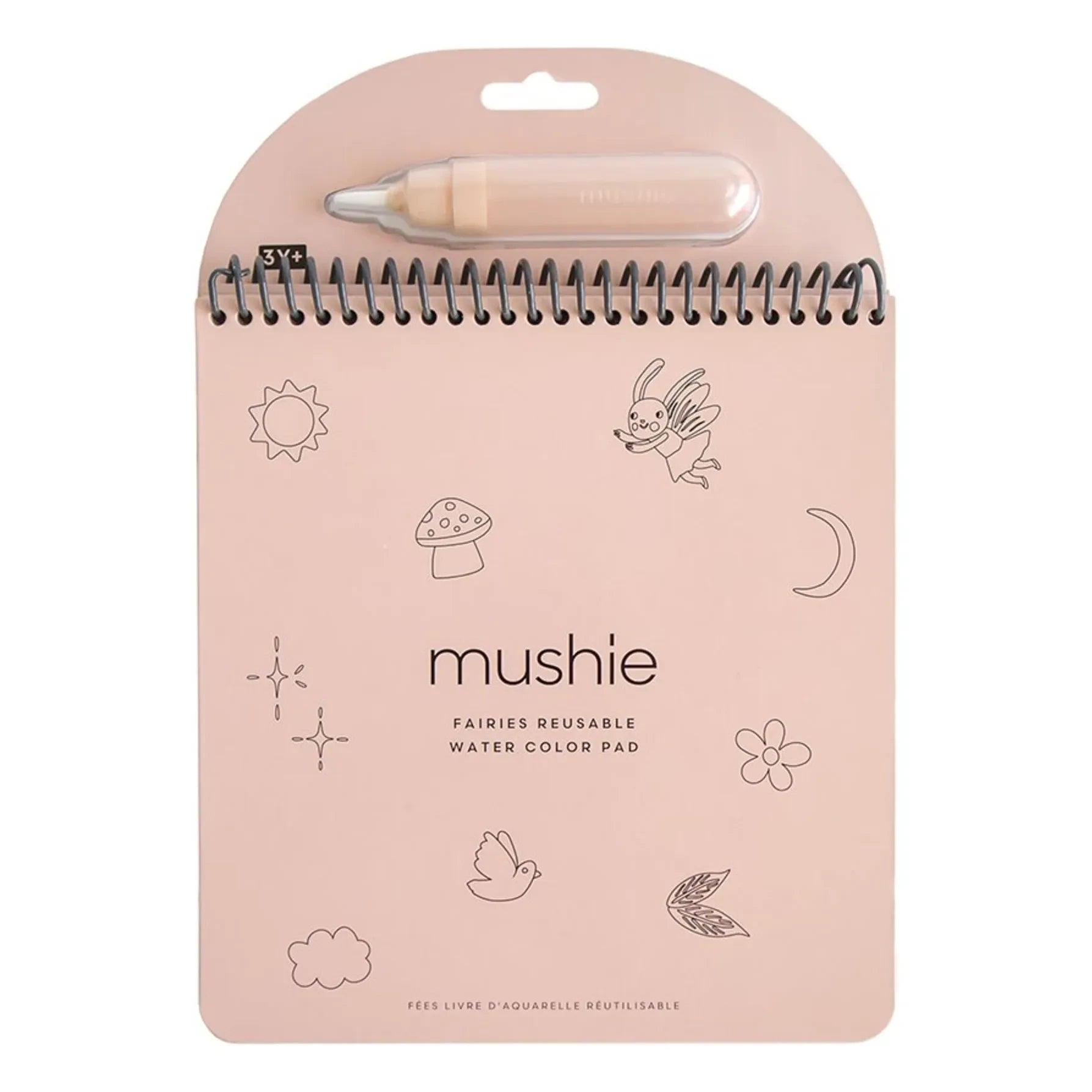 Mushie - كتاب تلوين قابل للمسح Fées | وردي