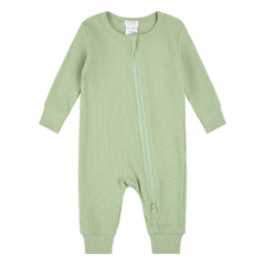 Petit Lem - Organik pamuk ve Modal nervürlü ayaksız pijama | Yeşil