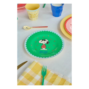 Rice - You Are So Cool melamin tabak - Rice x Snoopy | Yeşil