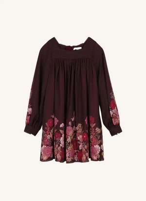 Chloé - Fleurie Yün Gazlı Elbise | Plum