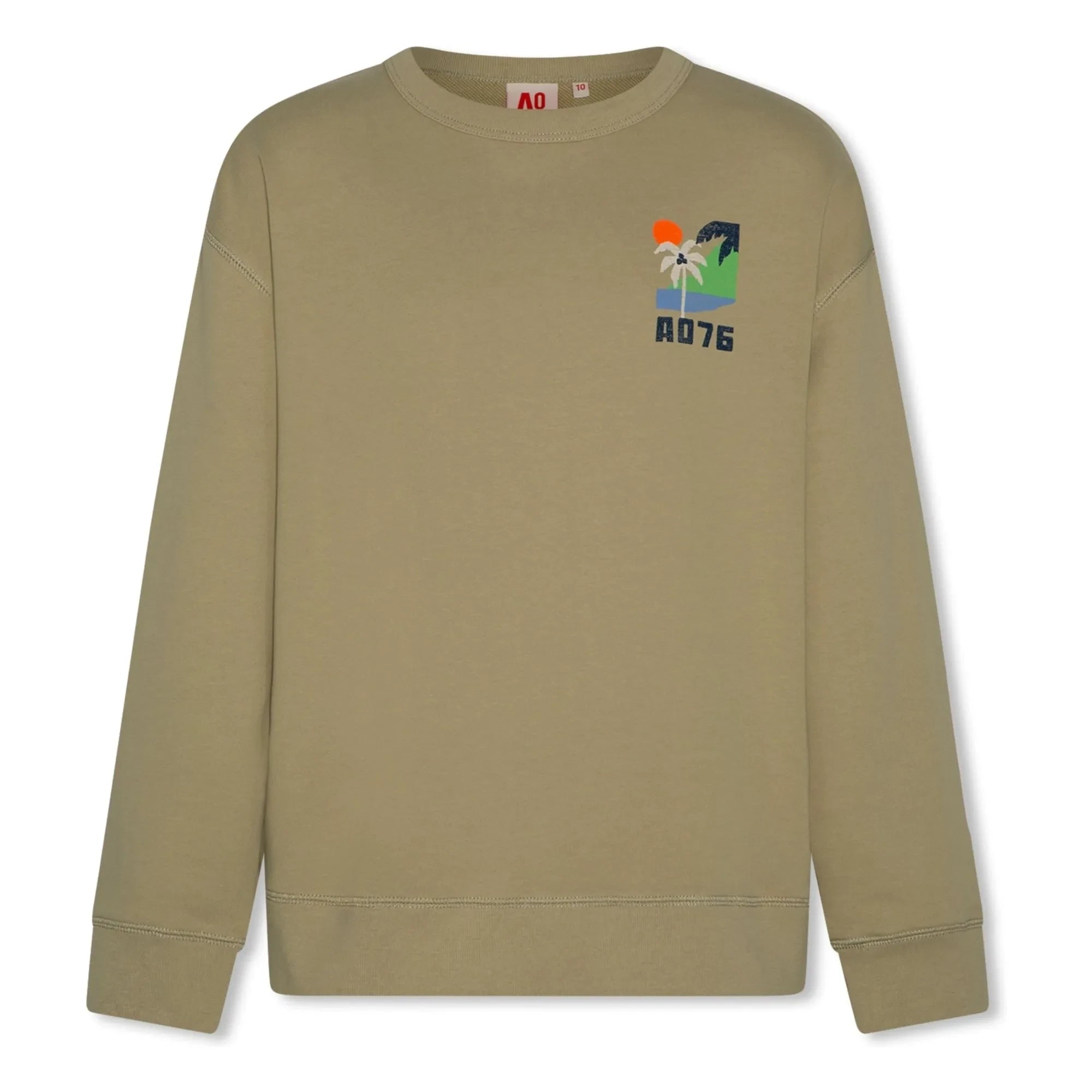 AO76 - Oscar Landscape geri dönüştürülmüş pamuk sweatshirt | Haki