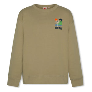 AO76 - Oscar Landscape geri dönüştürülmüş pamuk sweatshirt | Haki