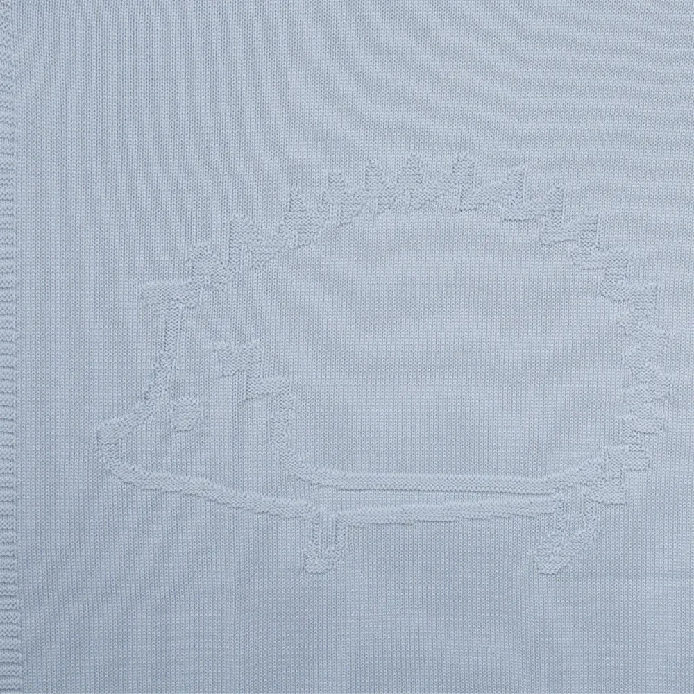 Tartine et Chocolat - Yün ve Akrilik Kirpi Ekose 75x100 cm | Açık mavi