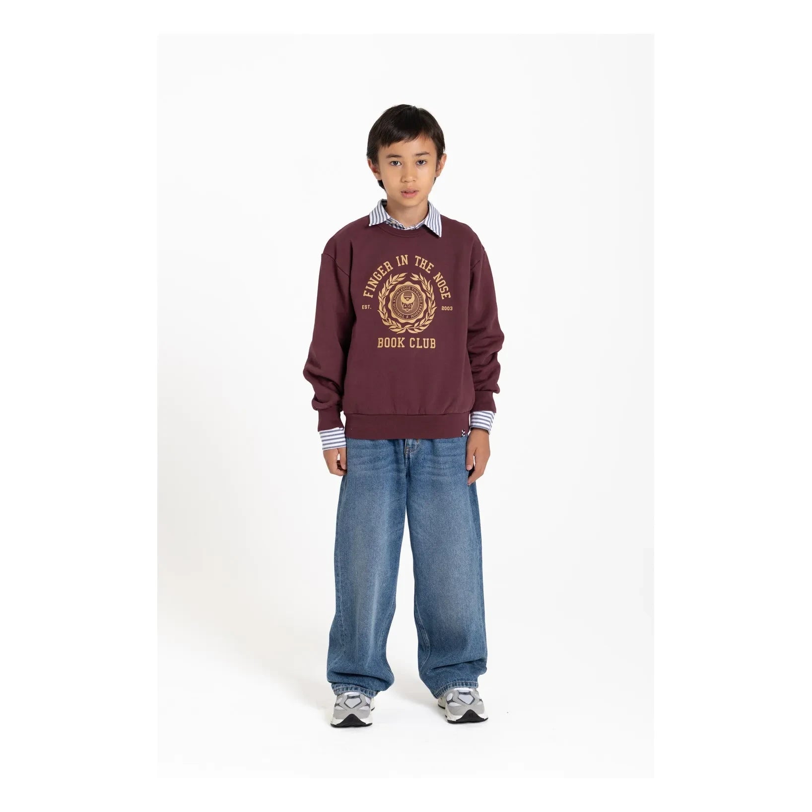 Finger in the nose - Blow Organik Pamuklu Sweatshirt | Koyu Kahverengi
