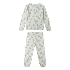 Rylee + Cru - Trees Organik Pamuk Pijama Takımı | Antep fıstığı yeşili