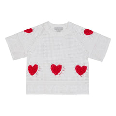 Stella McCartney Kids - Kalp kazak | Beyaz