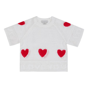 Stella McCartney Kids - Kalp kazak | Beyaz