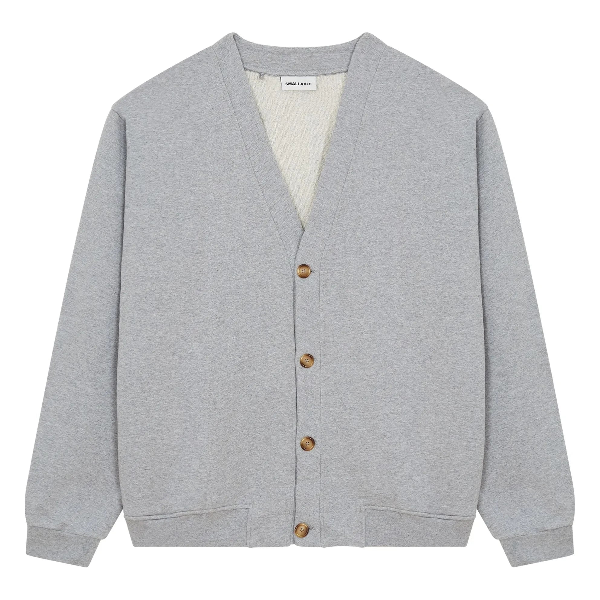 Smallable Man - Cam Hırka Organik Pamuk | Heather Grey