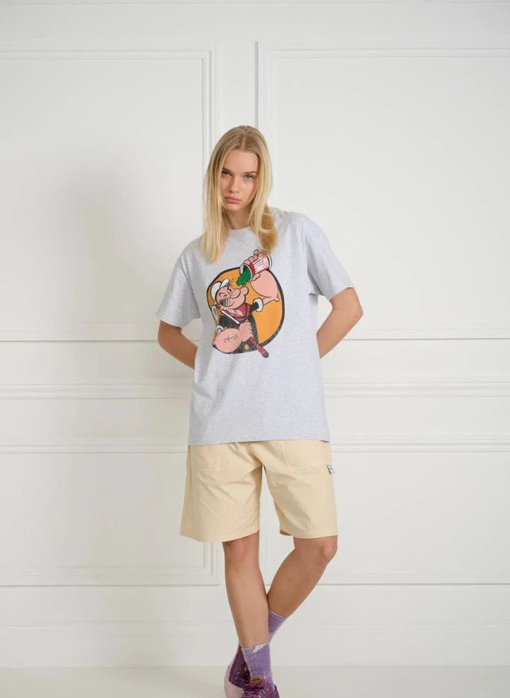 Wild Donkey - Spinach Boxy TS01 Pamuklu Tişört | Gri