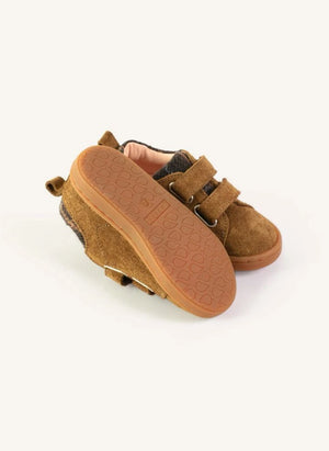 Lazare - Mahaut Tartan Sneakers | Haki kahverengi