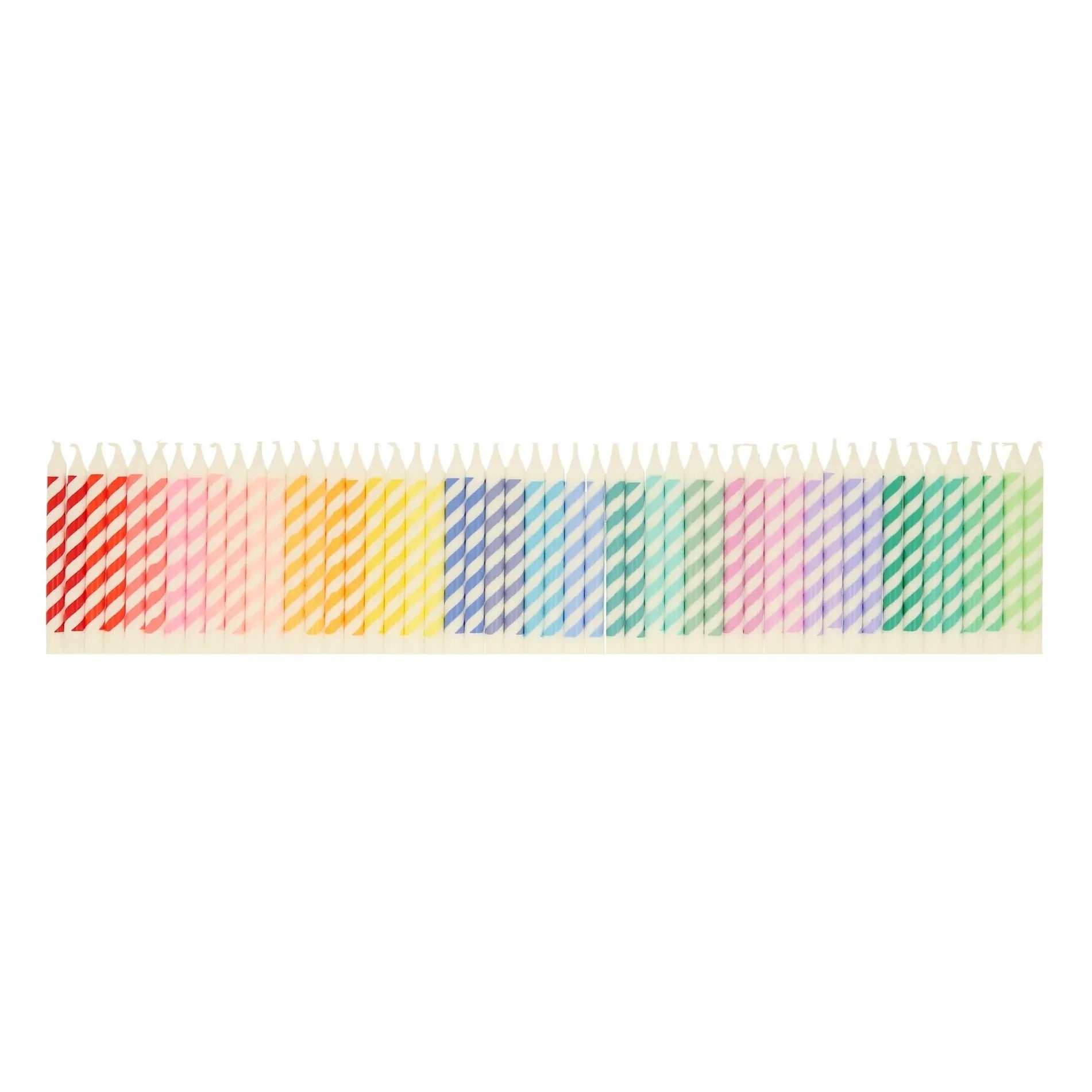 Meri Meri - Çizgili doğum günü mumları - 50'li set