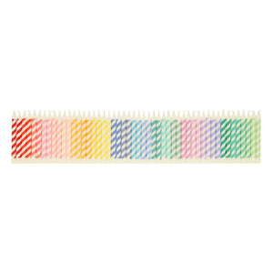 Meri Meri - Çizgili doğum günü mumları - 50'li set