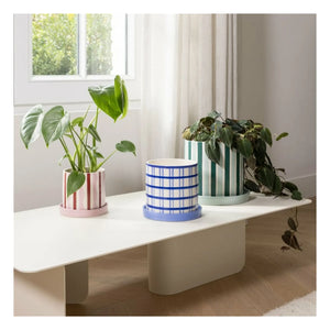 &Klevering - Clash Stripe saksı | Yeşil