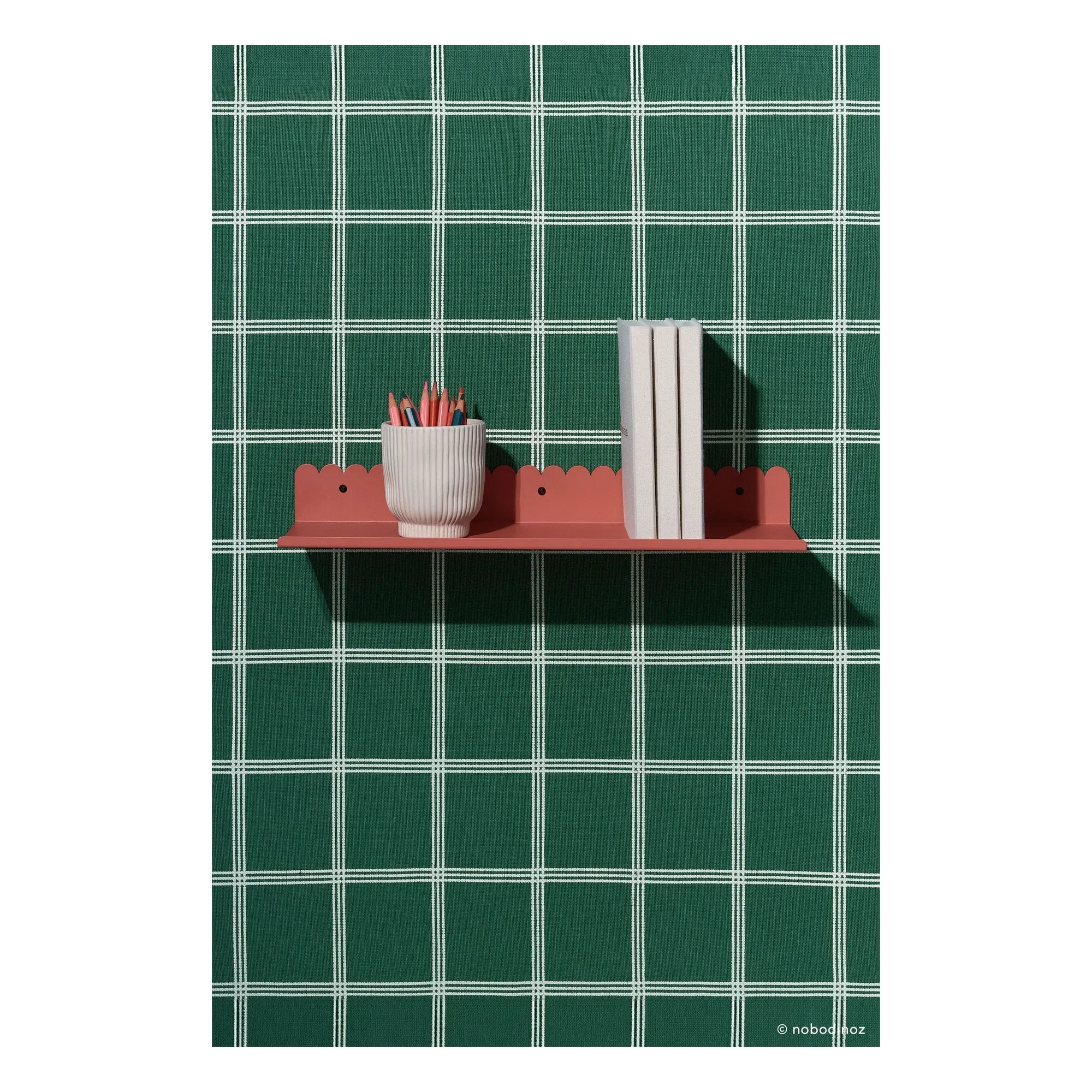 Nobodinoz - Vibes duvar rafı 50x16 cm | Terracotta