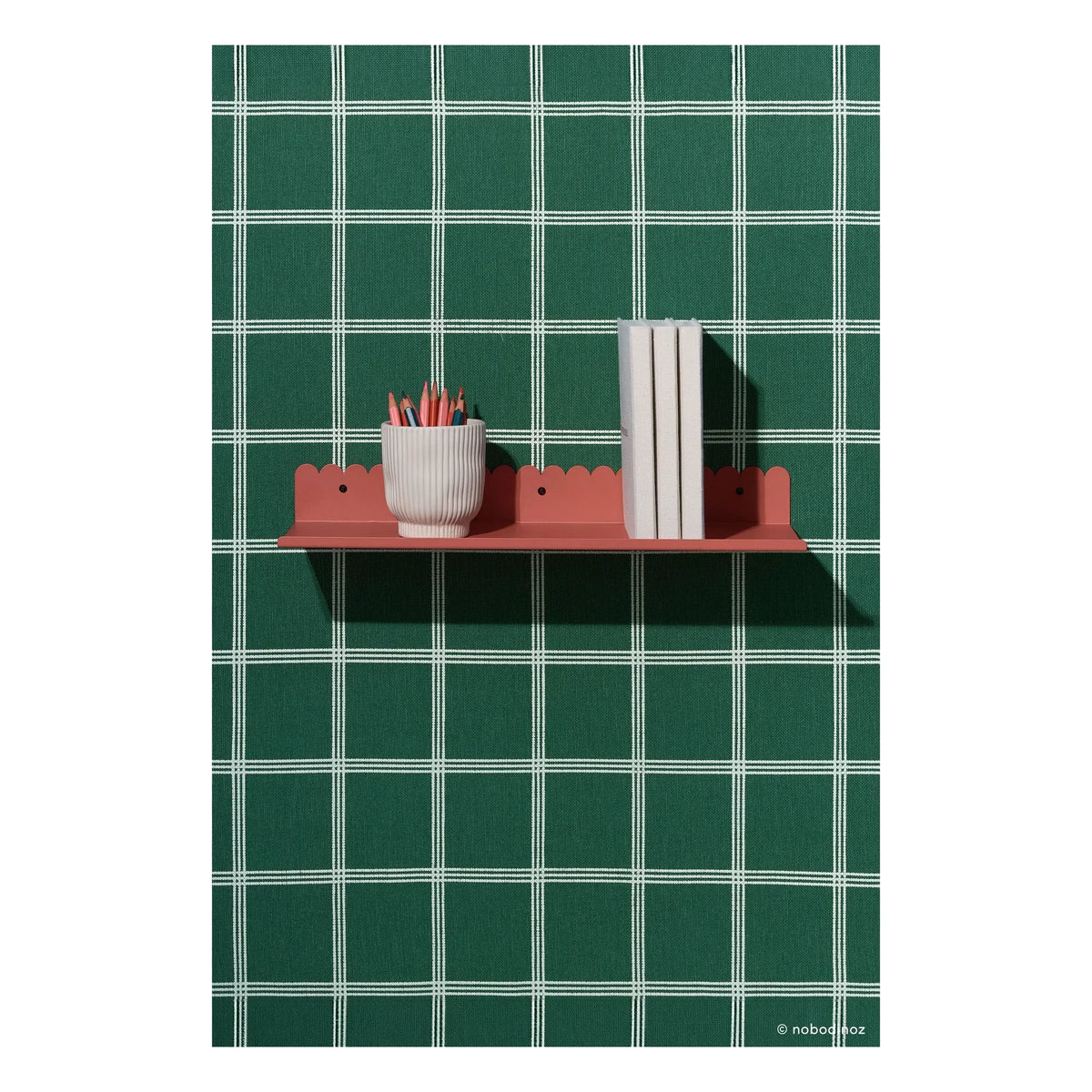 Nobodinoz - Vibes duvar rafı 50x16 cm | Terracotta