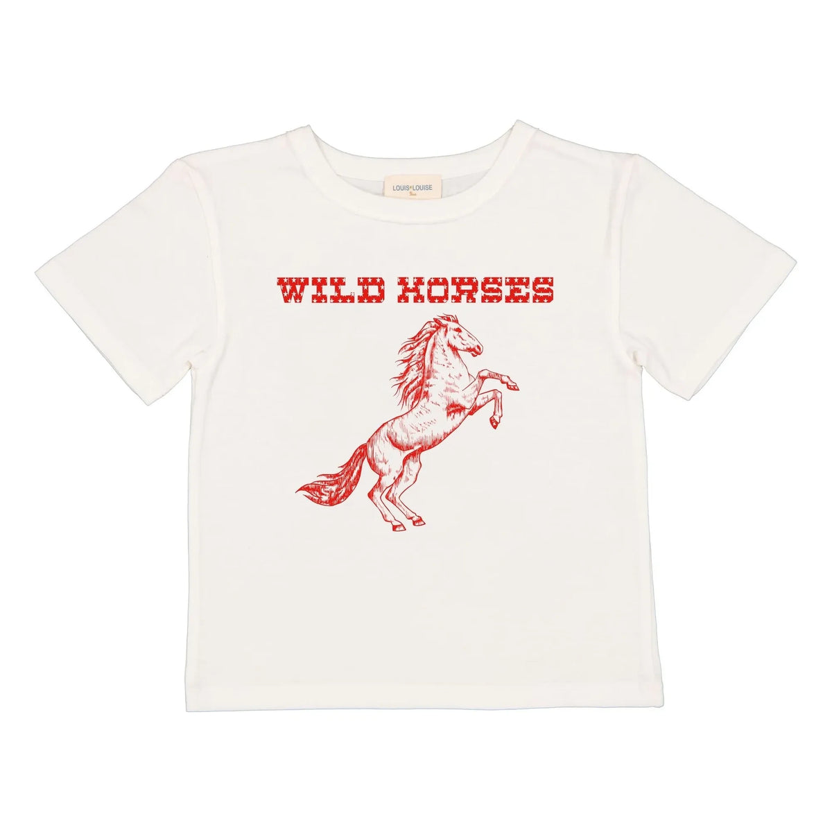 Louis Louise - Tom Wild Horses Tişört | Beyaz