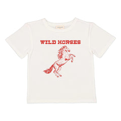Louis Louise - Tom Wild Horses Tişört | Beyaz
