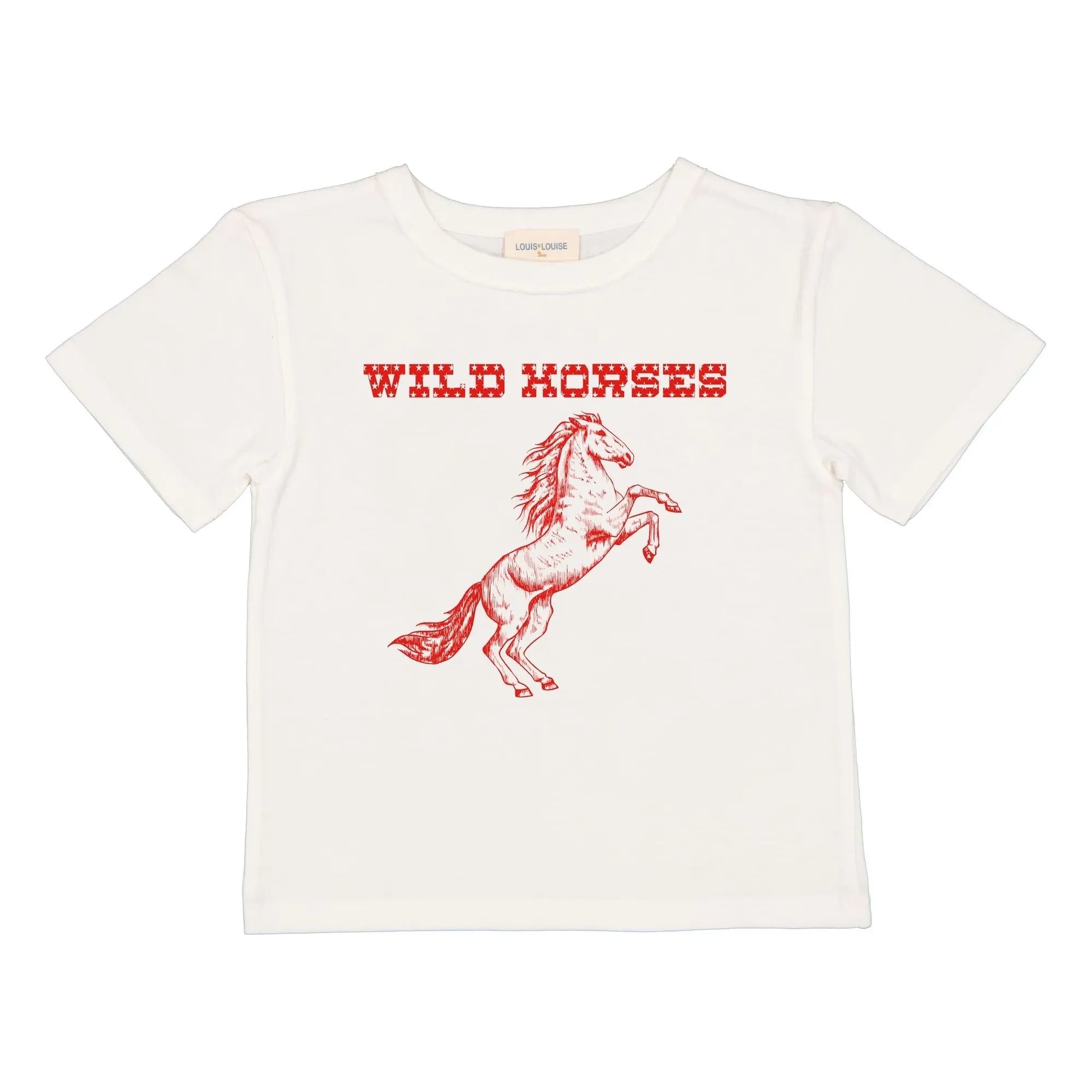 Louis Louise - Tom Wild Horses Tişört | Beyaz