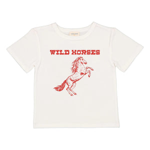 Louis Louise - Tom Wild Horses Tişört | Beyaz