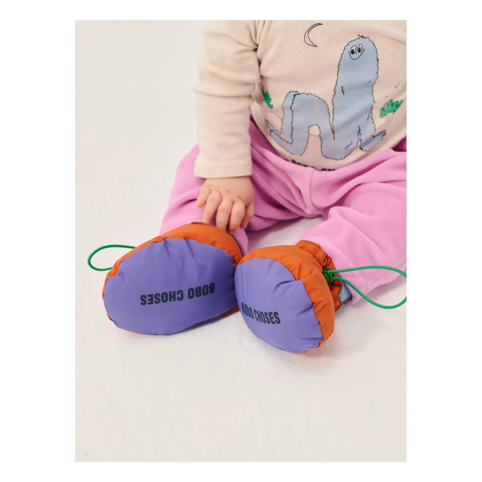 Bobo Choses - Yorgan Desenli Ördek Tüylü Terlikler | Turuncu