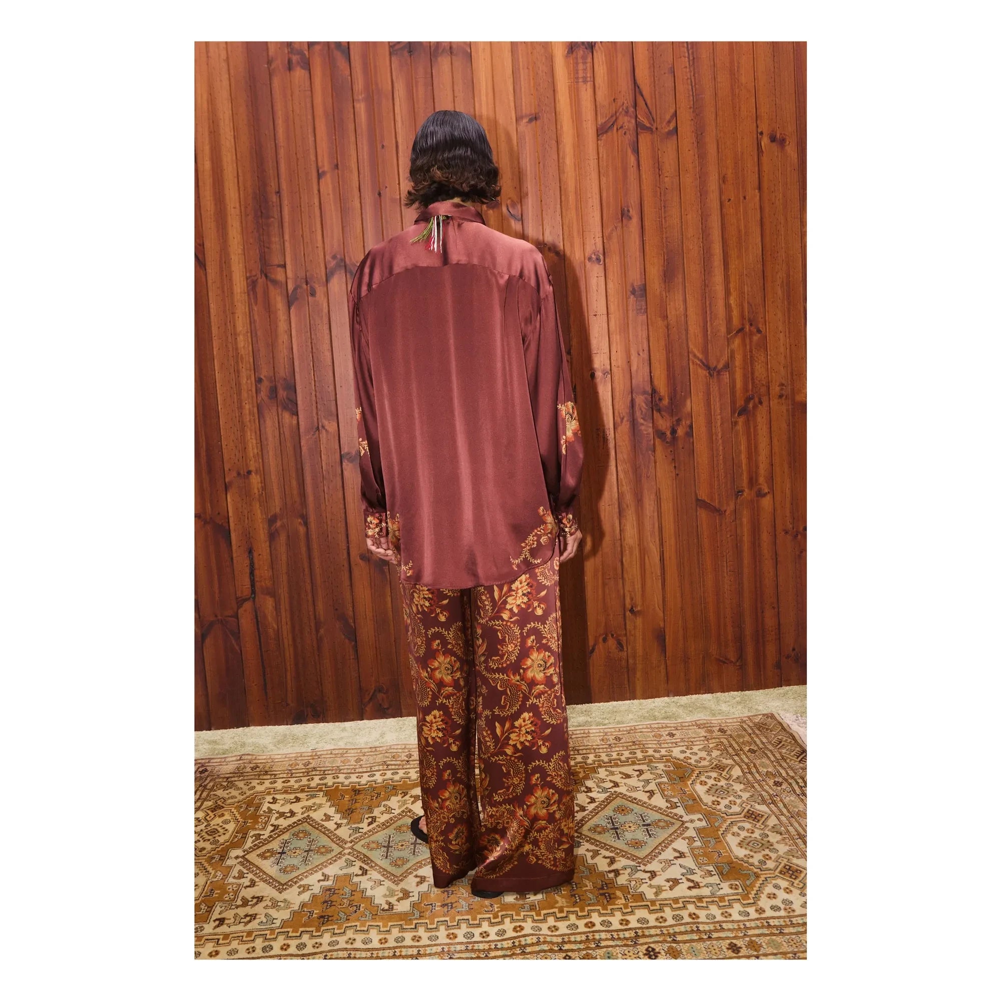 Alémais - Seraphina İpek Pantolon | Bordo