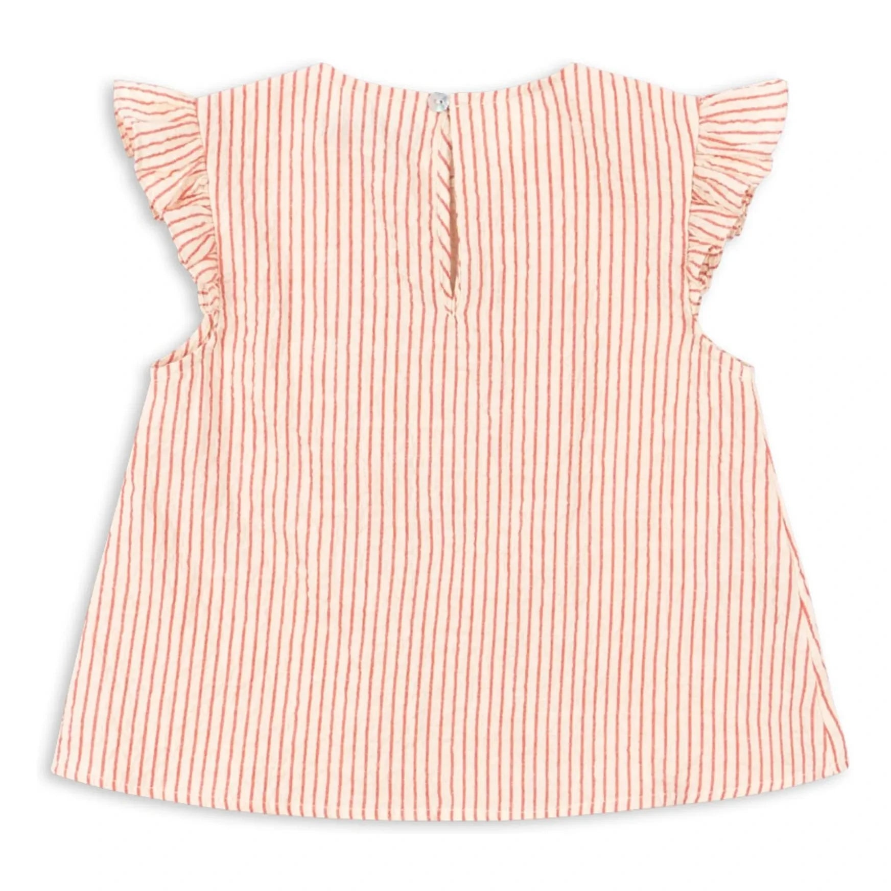 Konges Sløjd - Ellie Çizgili Organik Pamuklu Üst | Kırmızı