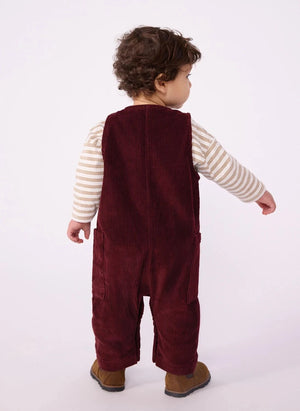 Petit Bateau - Kadife Dokulu Organik Pamuk Tulum | Bordo