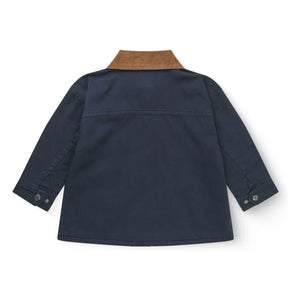 Copenhagen Colors - Kadife Twill Organik Pamuk Yakalı Ceket | Lacivert