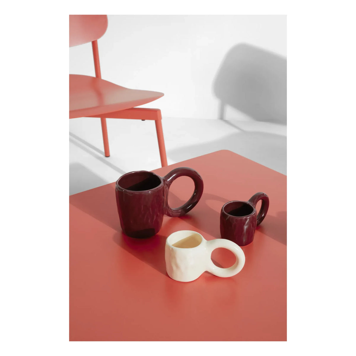 Petite friture - Donut Espresso Fincanları, Pia Chevalier - 2'li Set | Bordo