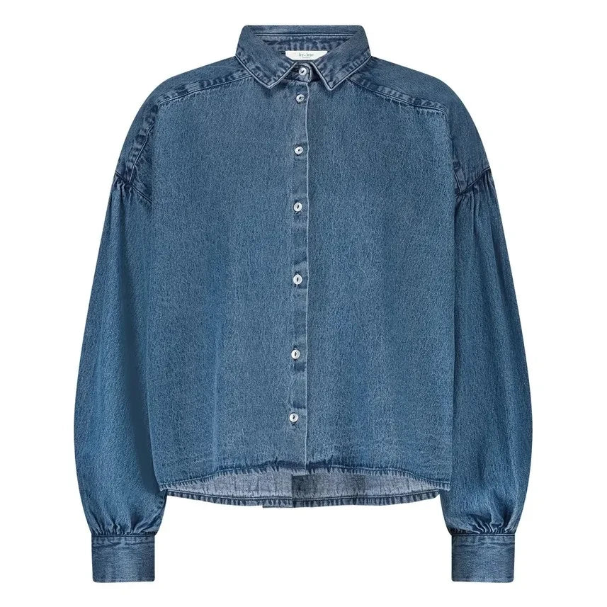 By Bar - Sarah Pamuk bluz | Denim mavisi