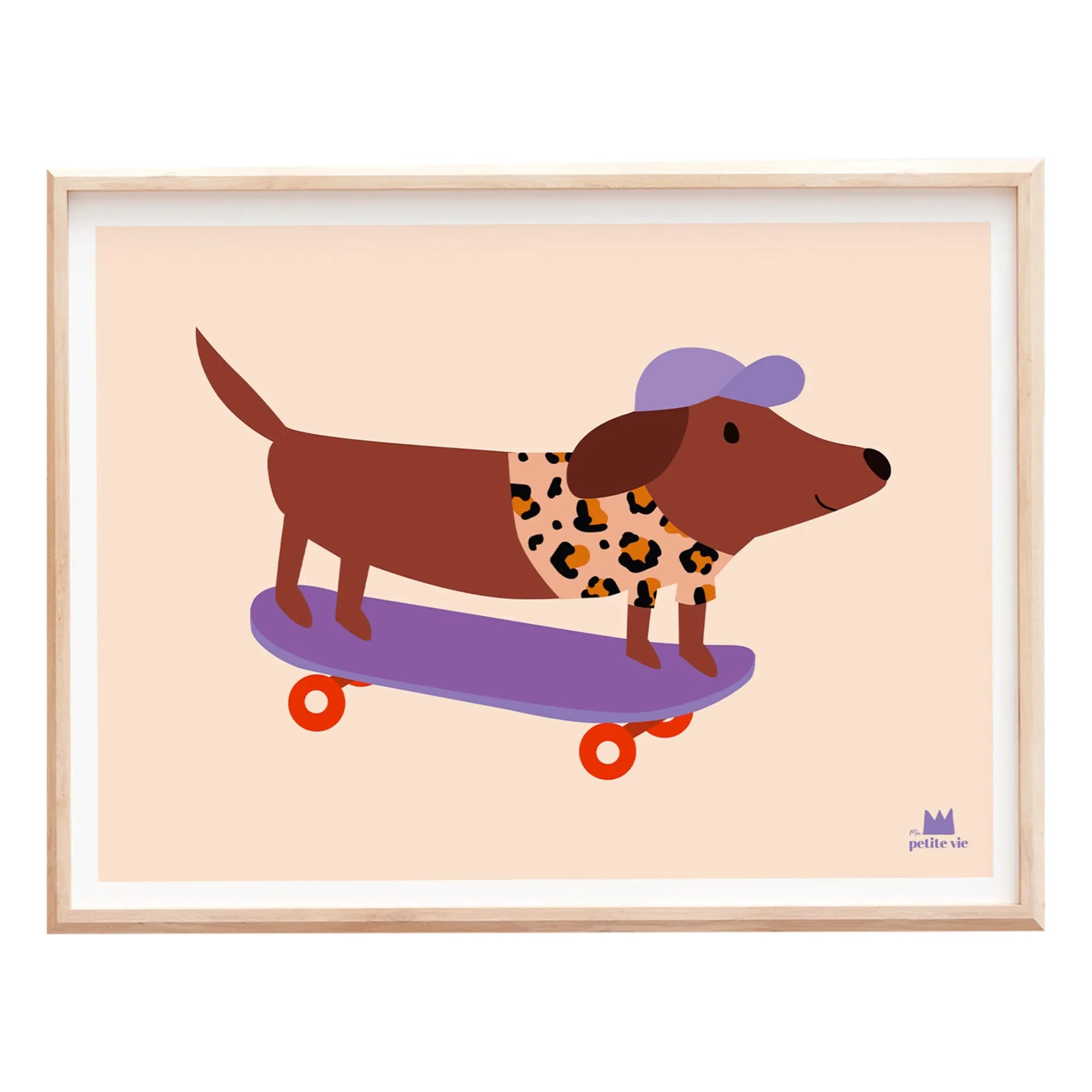 Ma petite vie - Kaykay Yapan Köpek Posteri