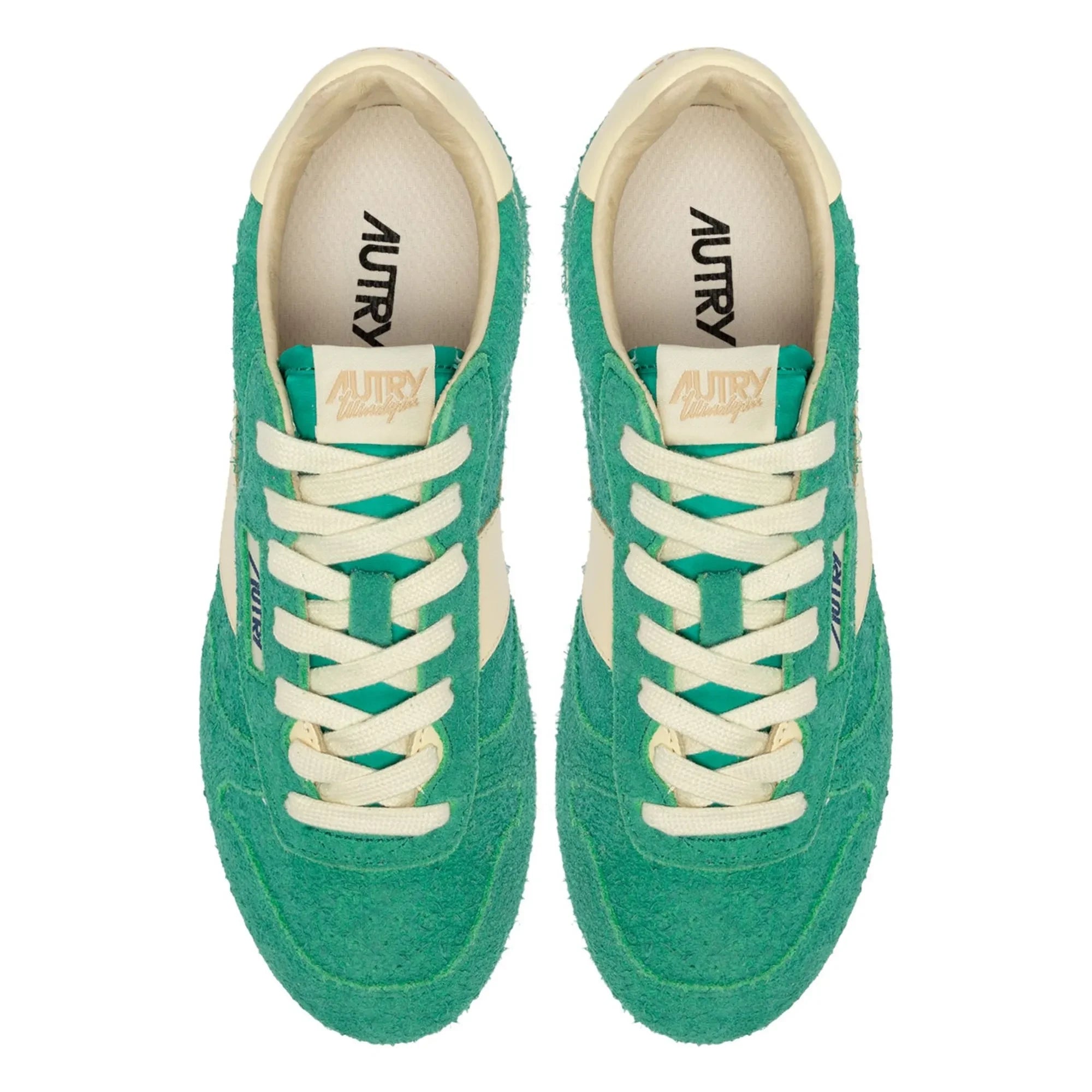 Autry - Windspin Low İki Tonlu Süet ve Deri Sneaker | Yeşil