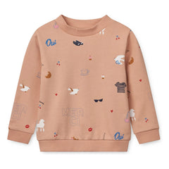 Liewood - Thora Paris organik pamuk sweatshirt | Şeftali