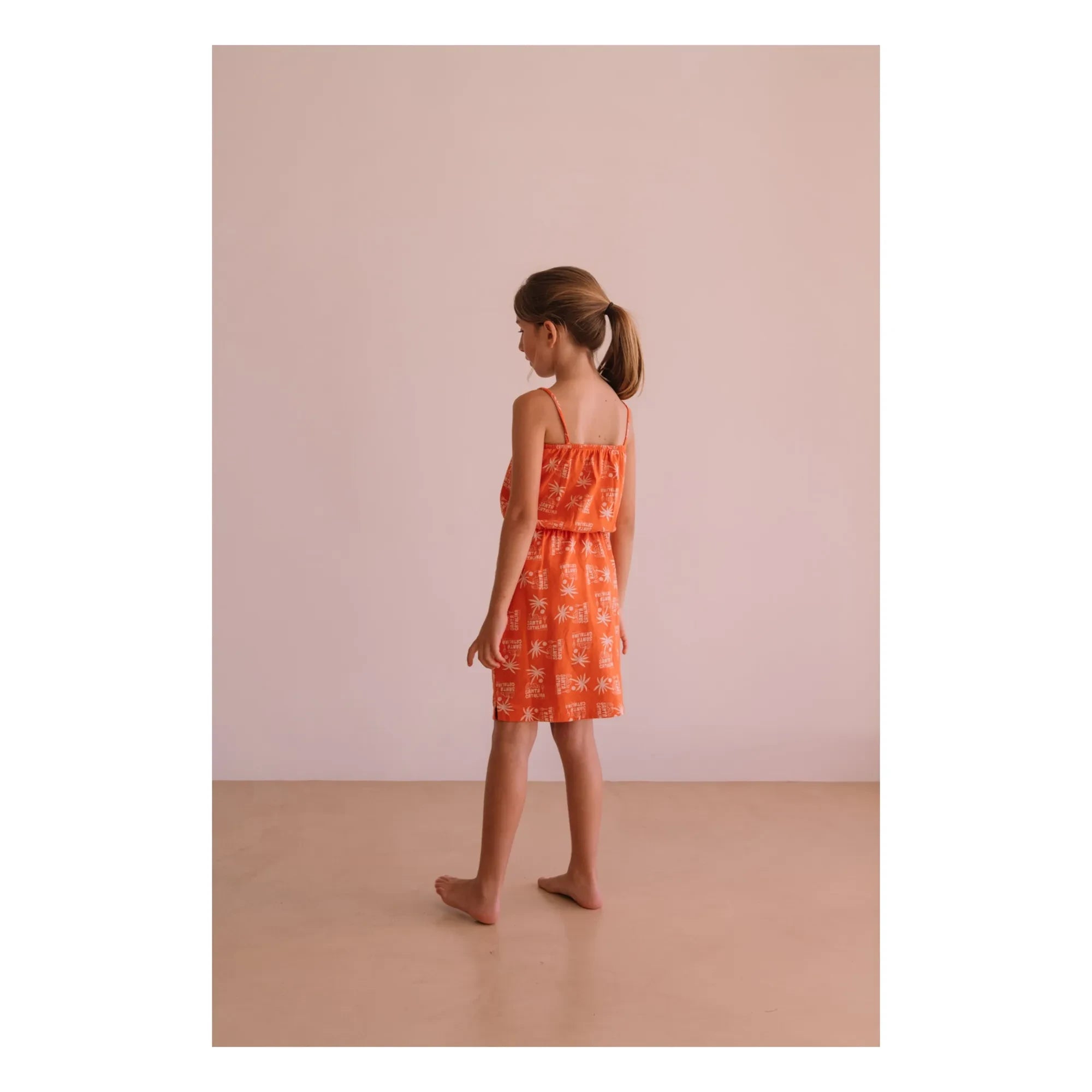 We Are Kids - Mina Palm Elbise Organik Pamuk | Turuncu