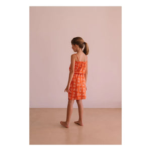 We Are Kids - Mina Palm Elbise Organik Pamuk | Turuncu