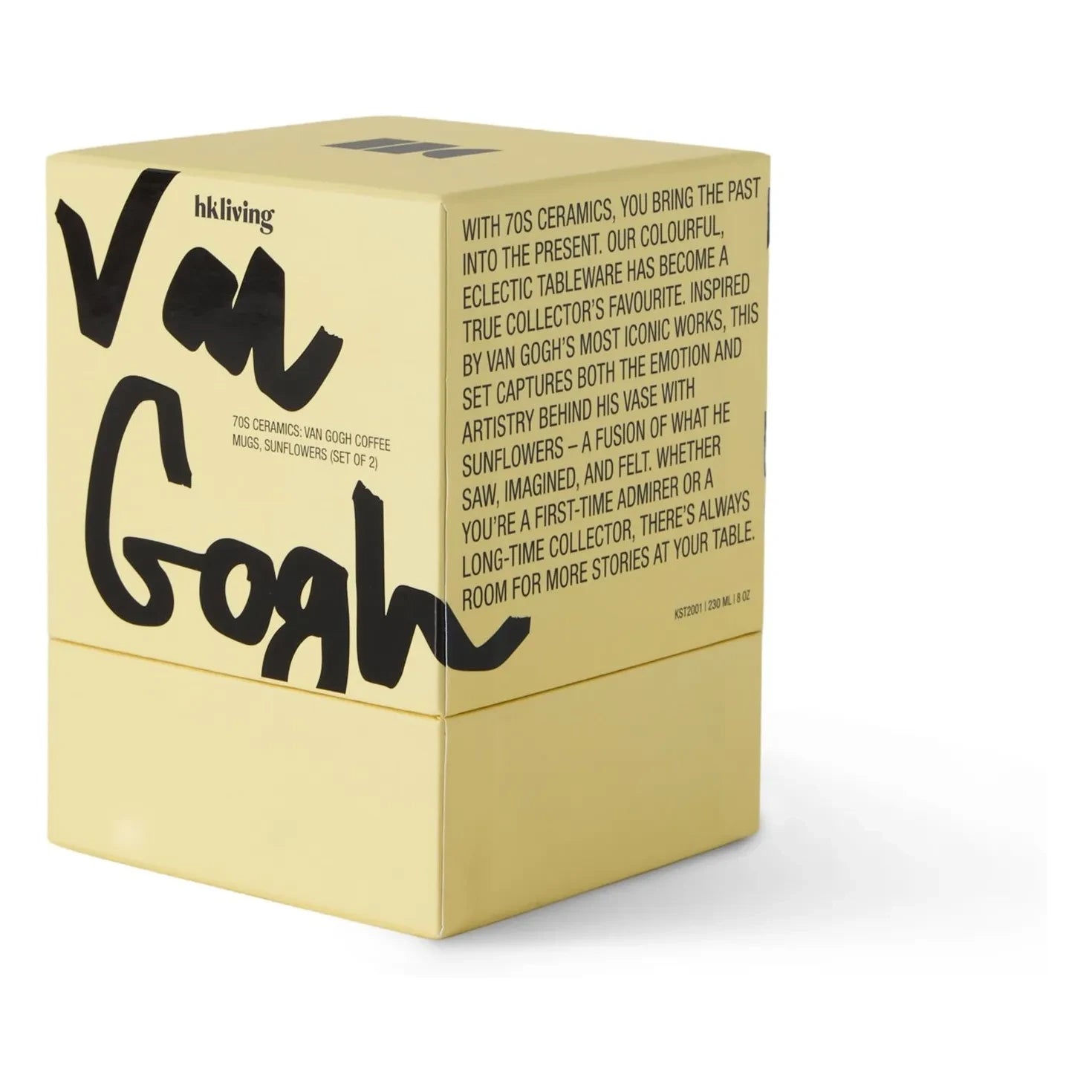 HKliving - Van Gogh Ayçiçekleri seramik kahve fincanları | Hardal