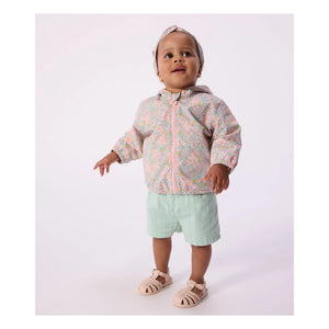 Petit Bateau - Çiçek Desenli Rüzgarlık Geri Dönüştürülmüş Elyaf Bebek | Turkuaz