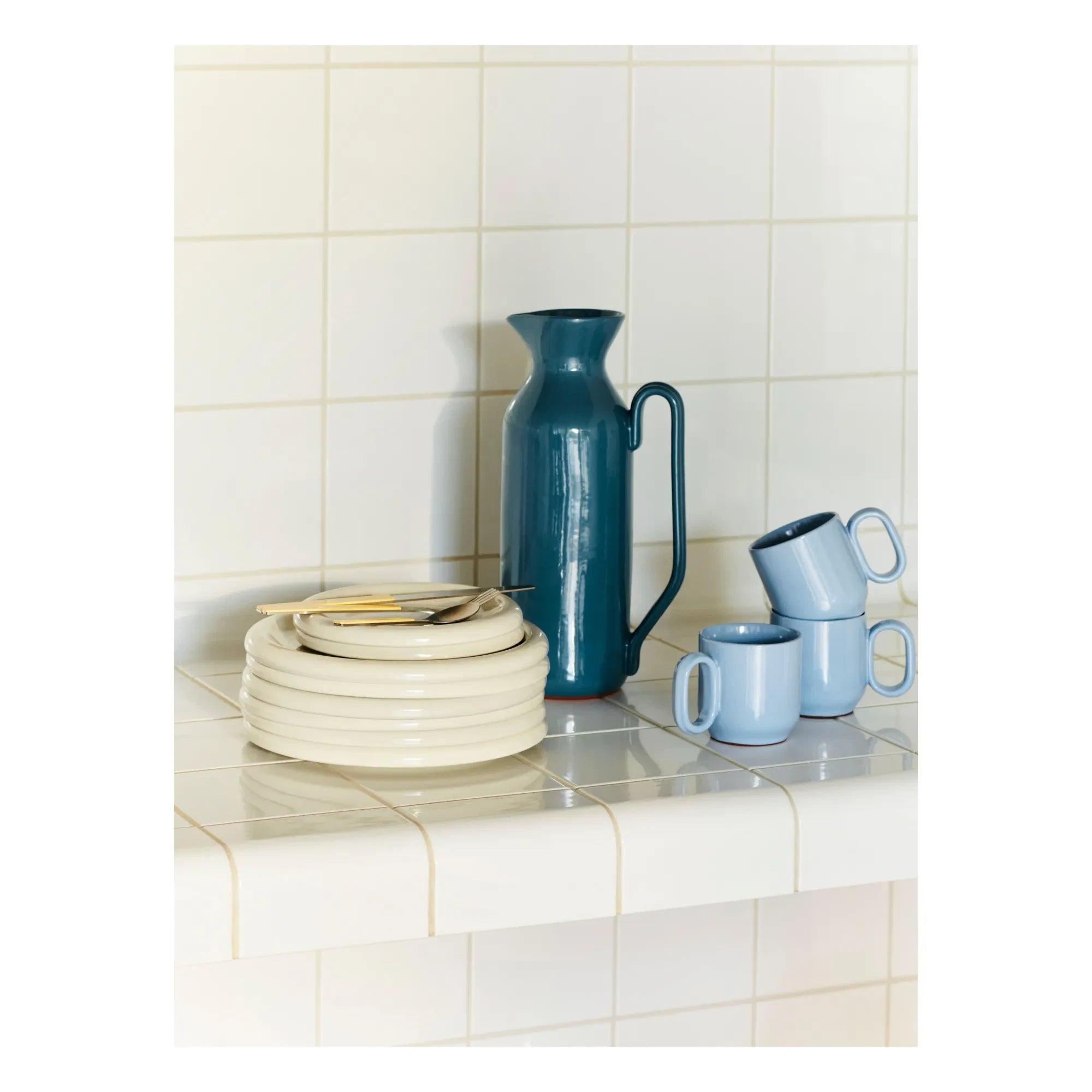 Hay - Barro terracotta bardaklar - 2'li set, Rui Pereira | Açık mavi