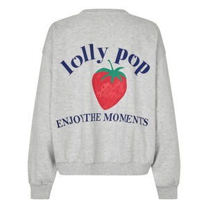 Lollys Laundry - Sydney Sweat Strawberry Pamuk | Gri
