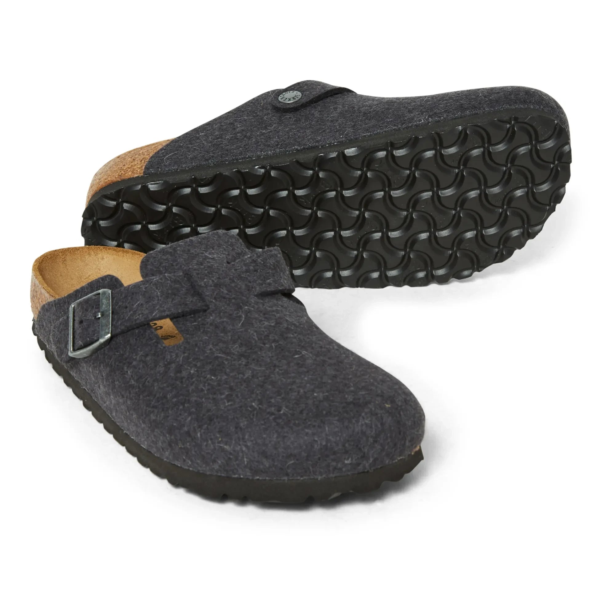 BIRKENSTOCK - Boston Yün Terlikler - Yetişkin Koleksiyonu | Kömür grisi