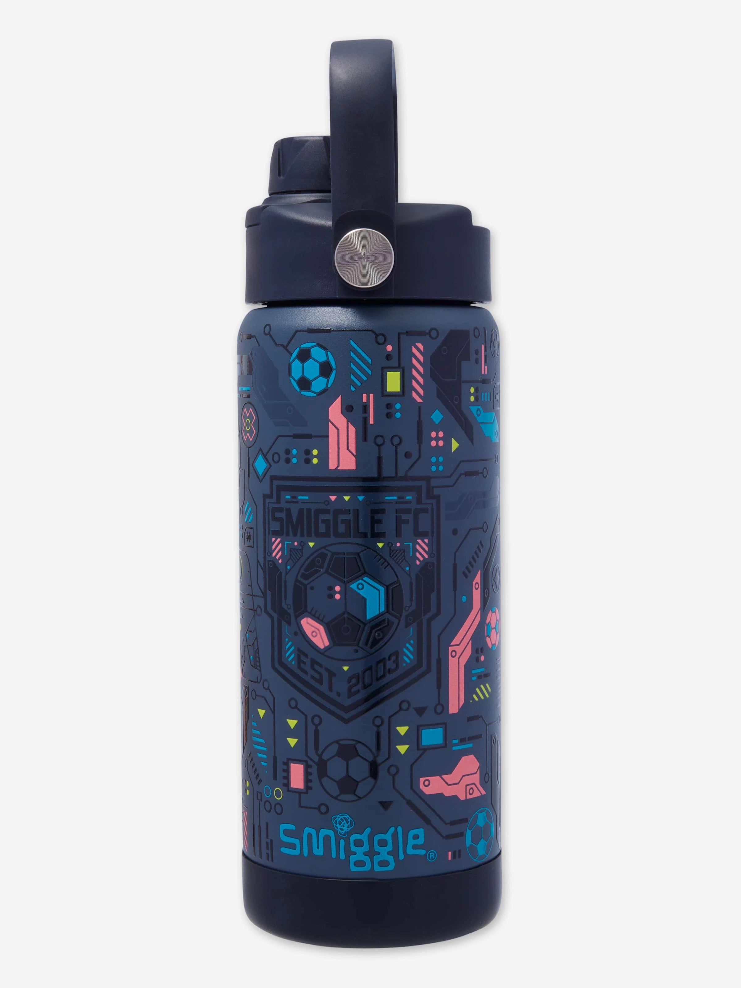 Smiggle - Power Play 550ML Gizli Pipetli Çelik Matara