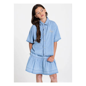 Hundred Pieces - Denim Kaya etek | Mavi