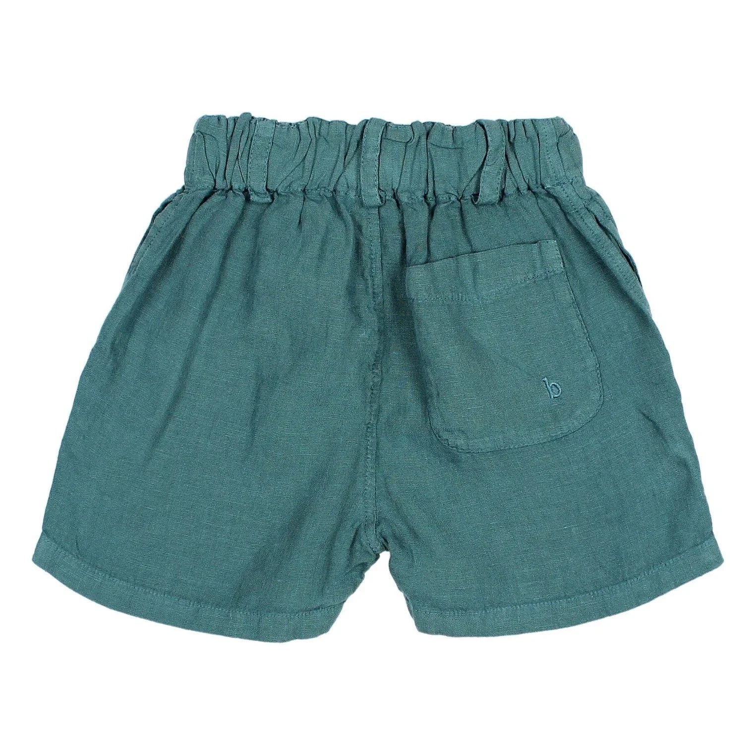 Búho - Keten Bermuda şort | Tavus kuşu mavisi