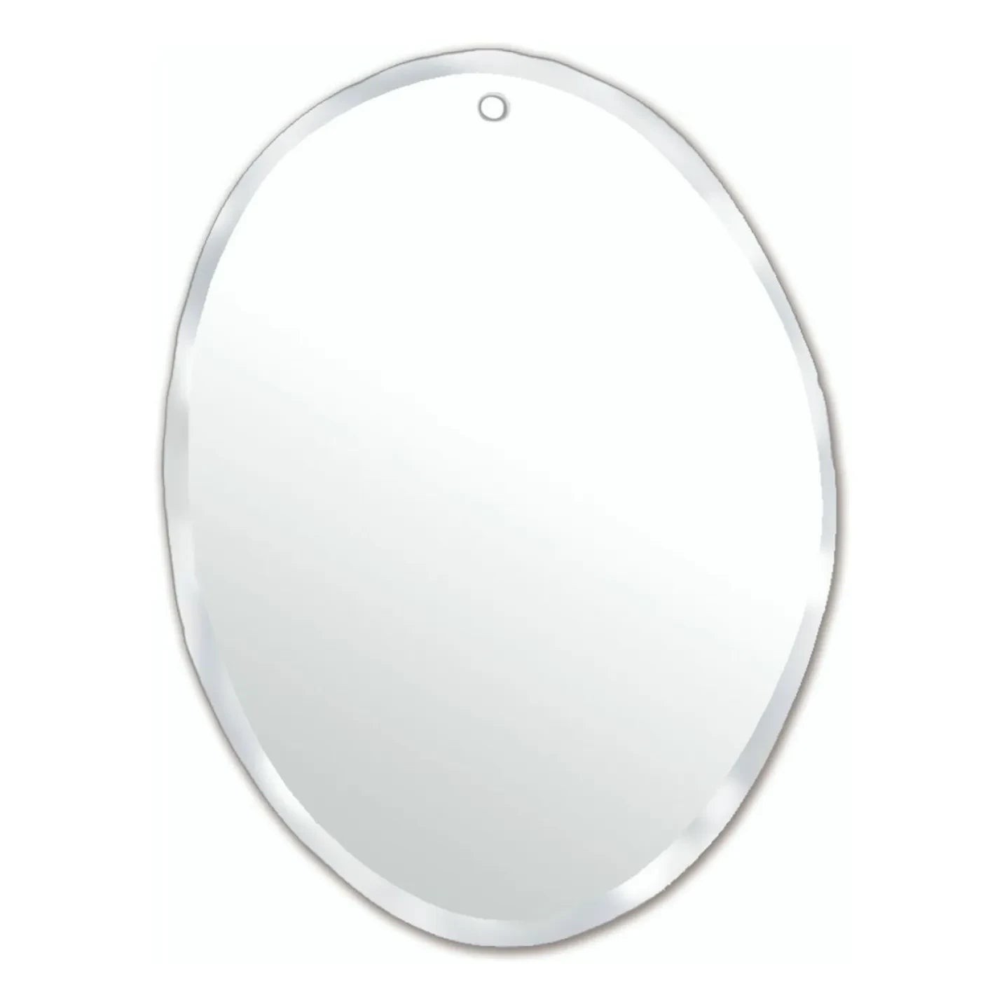 M Nuance - Ekstra Düz Pahlı Ayna - Ham Oval Şekil 50x66 cm