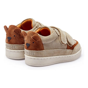 Donsje - Pinou Ayı Süet Cırt Cırtlı Sneakers | Bej