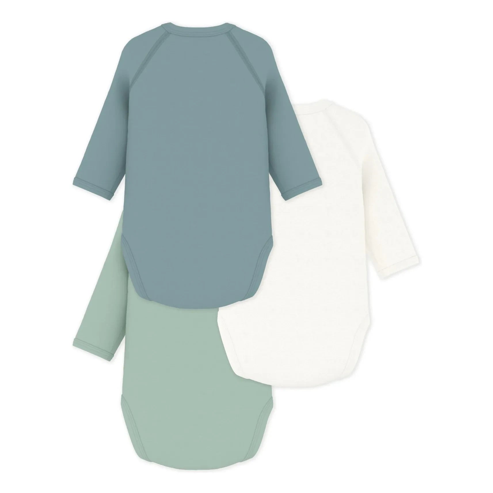 Petit Bateau - 3'lü Mon Bébé Organik Pamuklu Çapraz Body Seti | Mavi